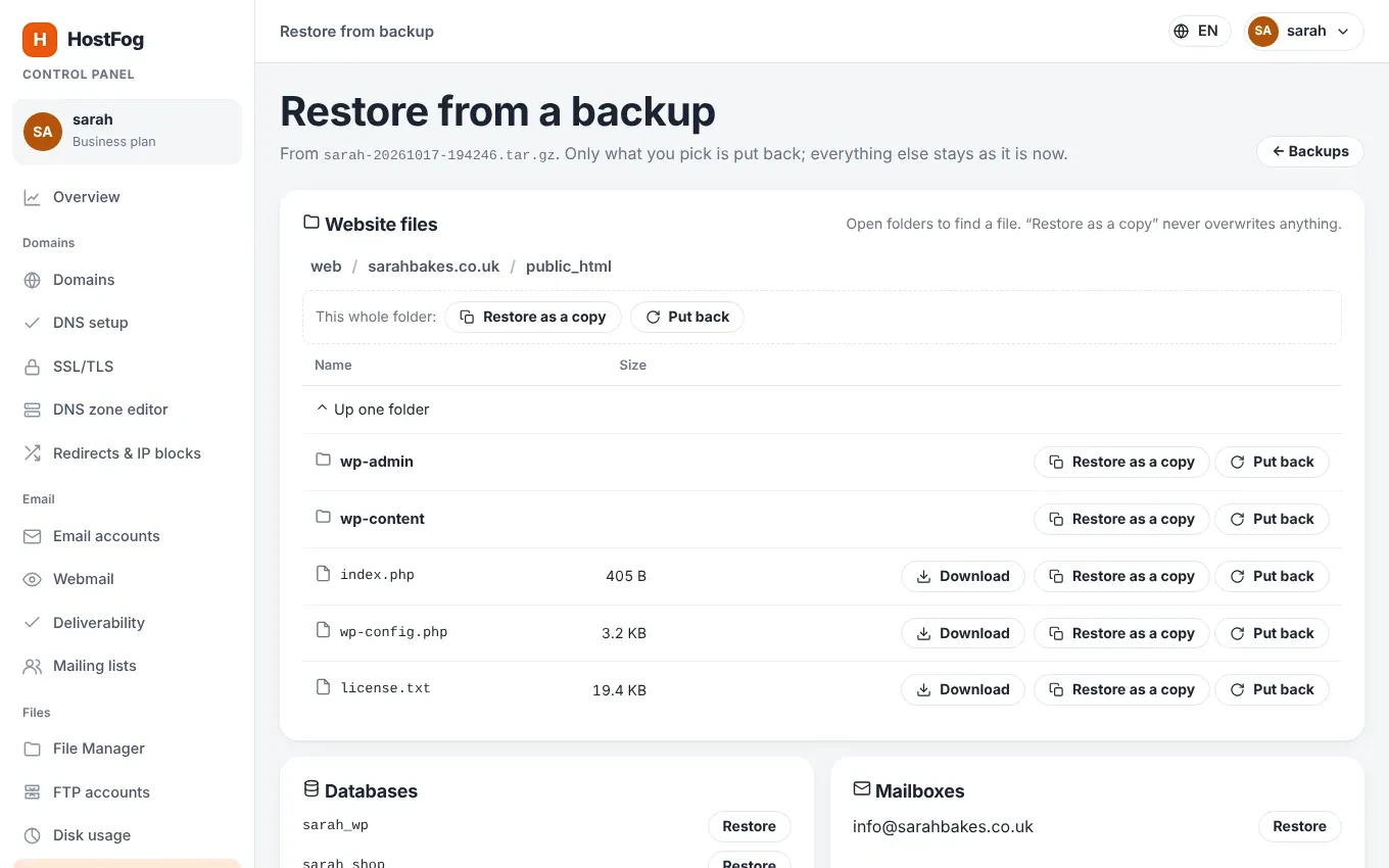 Backups
